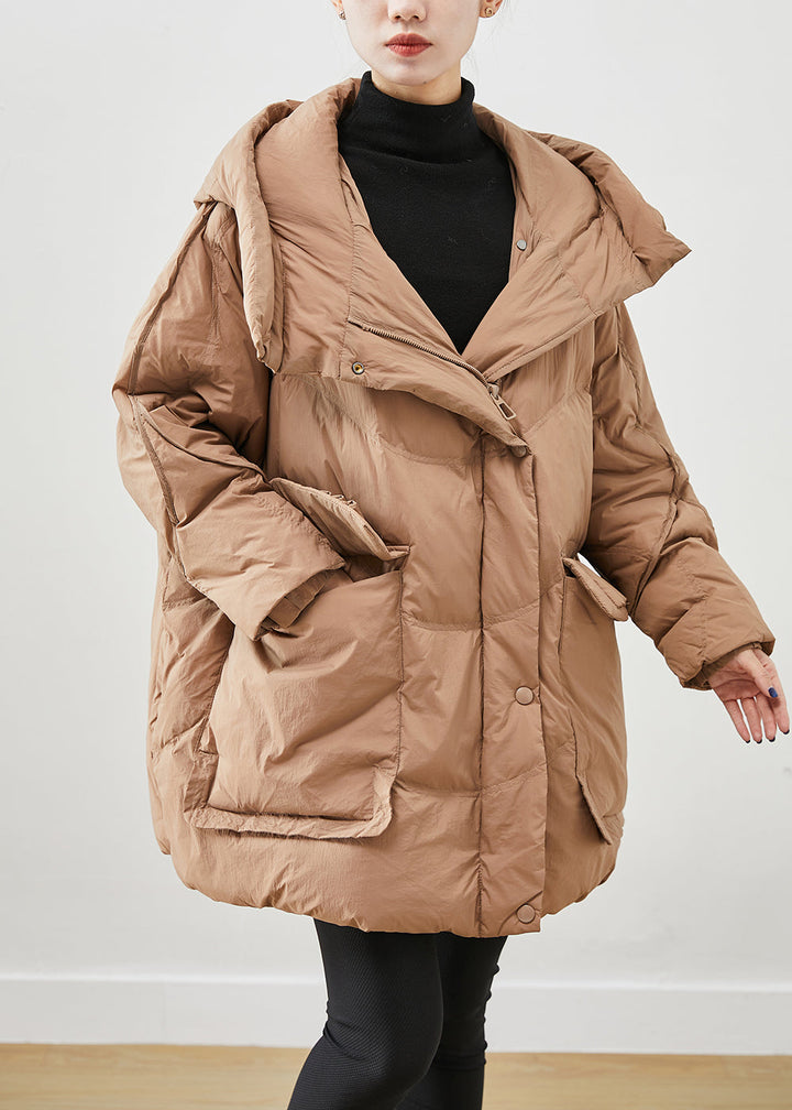 Drune | Khaki Oversized Dicke Entendaunen Wintermäntel