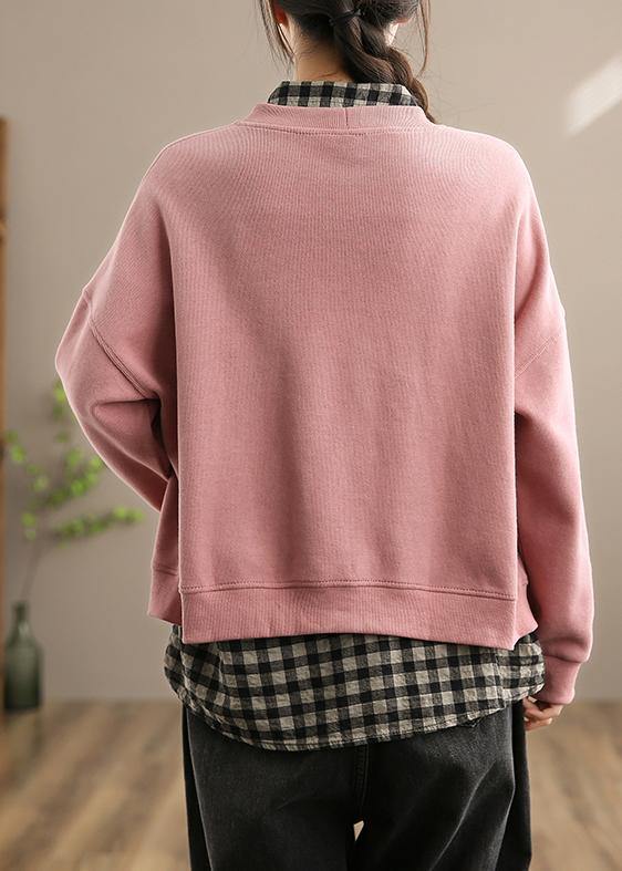 Drune | Pink Kleidung für Frauen Form V-Ausschnitt Knöpfen Mantel