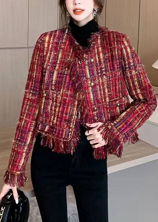 Drune | Rote Quasten Taschen Knopf Wollmäntel