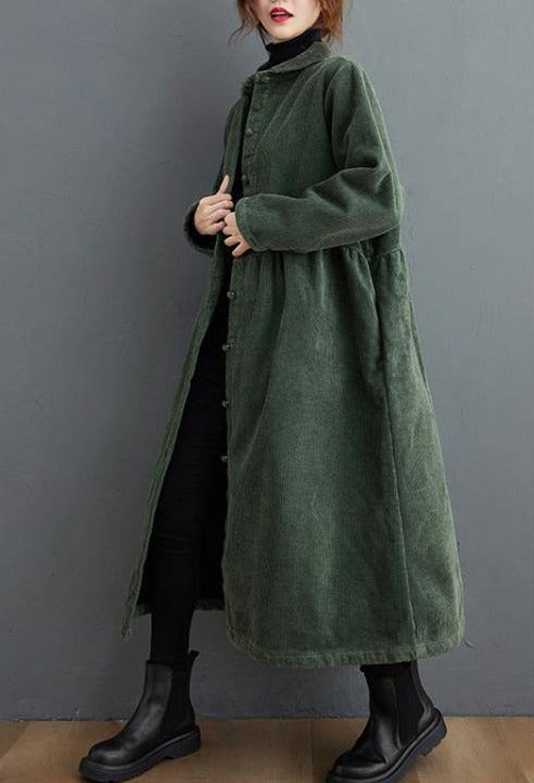 Drune | Zeitlose Lange Cord-Jacke für Damen