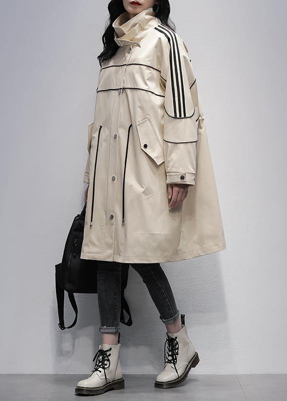 Drune | Stehkragen Reißverschluss-Outwear khaki Silhouette Mäntel