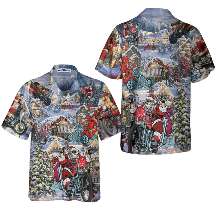 Drune | Lustiges Weihnachtsmann-Renn-Hawaii-Hemd, Einzigartiges Geschenk zu Weihnachten