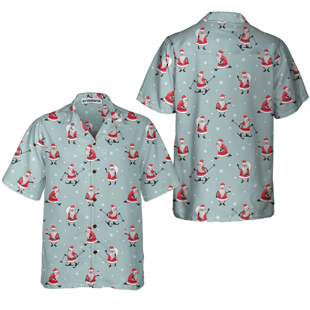Drune | Lustiges Santa Claus Weihnachtshemd für Männer, Santa Claus Hawaiian Shirt
