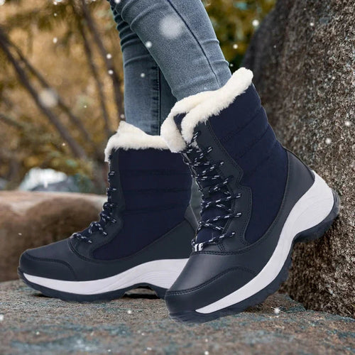 Drune | Fellgefütterte Plattform-Schneestiefel für Damen – Gemütliches & Stilvolles Winterfußwerk