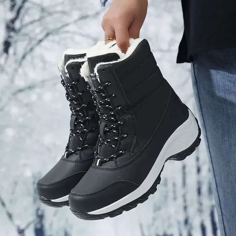 Drune | Fellgefütterte Plattform-Schneestiefel für Damen – Gemütliches & Stilvolles Winterfußwerk