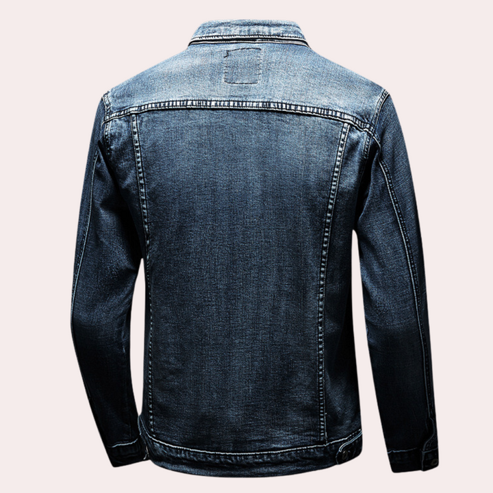 Drune | Lässige Jeansjacke Für Männer Im Vintage Stil