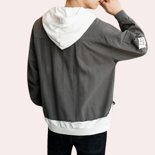 Drune | Bequemer Denim Kapuzenpullover