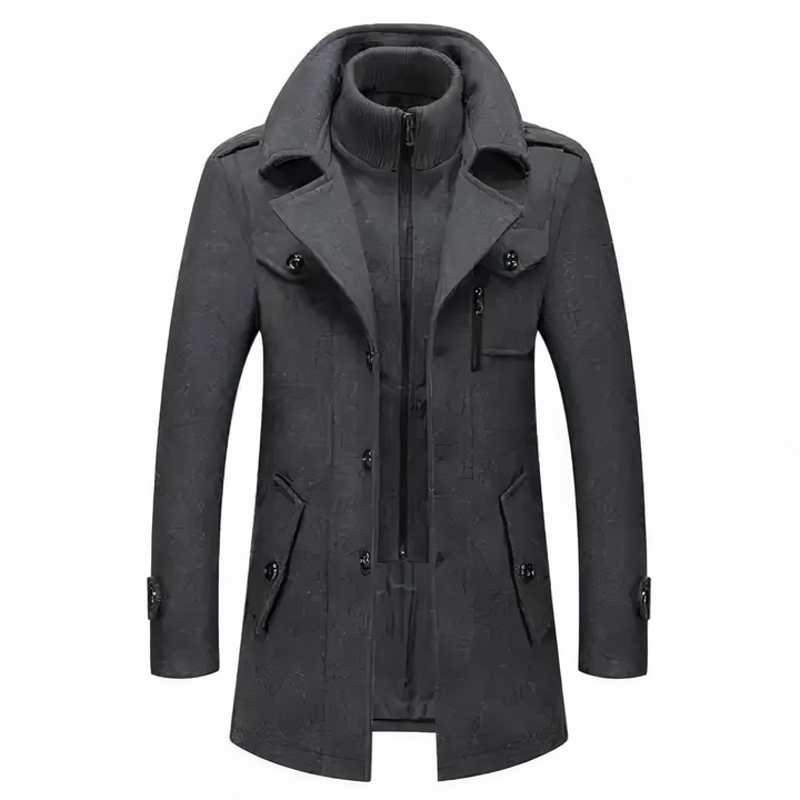 Drune | Modischer Herren-Doppelkragenjacke