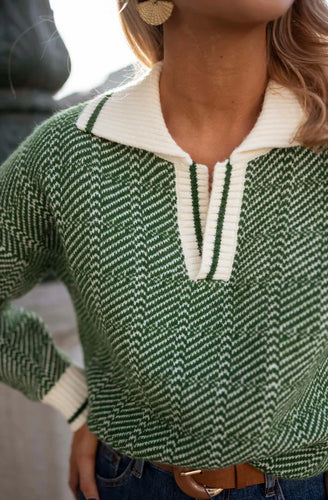 Drune | Strickpullover mit Kontrastkragen Lässige Passform Zeitlos und Bequem