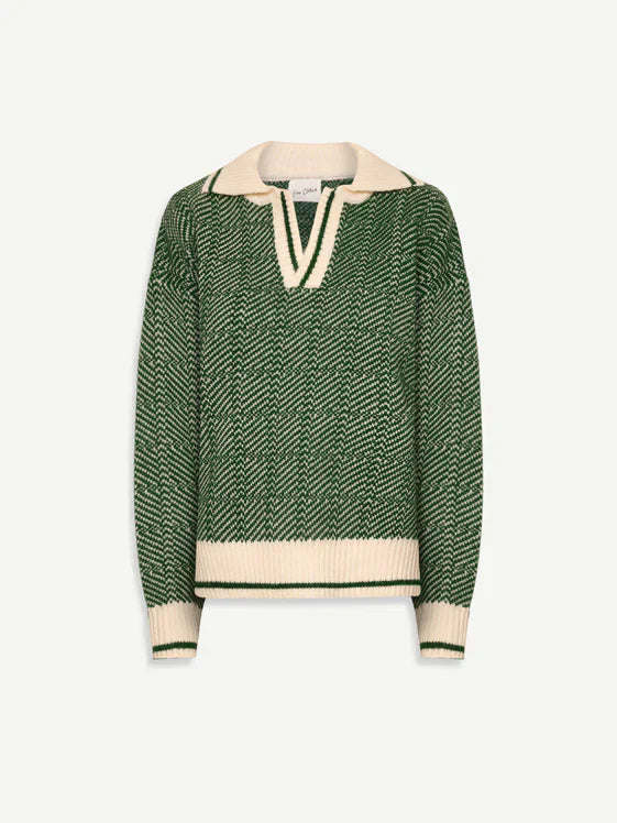 Drune | Strickpullover mit Kontrastkragen Lässige Passform Zeitlos und Bequem