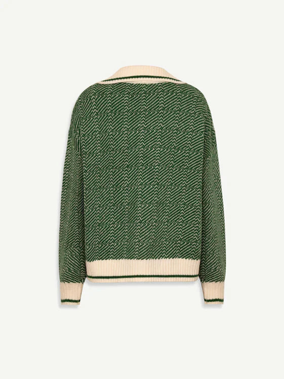 Drune | Strickpullover mit Kontrastkragen Lässige Passform Zeitlos und Bequem