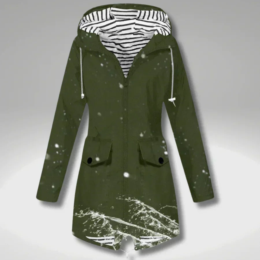 Drune | Wasserdichte Damenjacke mit verstellbarer Kapuze