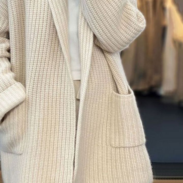 Drune | Jacke Warm Offene Vorderseite Übergröße Jacke Damenbekleidung