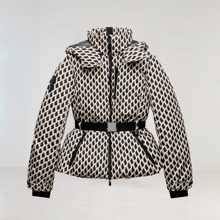 Drune | Damen Ski Winterjacke mit Gürtel und Wattierungsisolierung