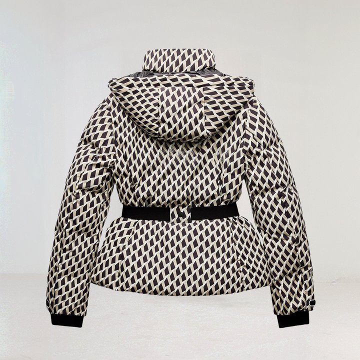 Drune | Damen Ski Winterjacke mit Gürtel und Wattierungsisolierung