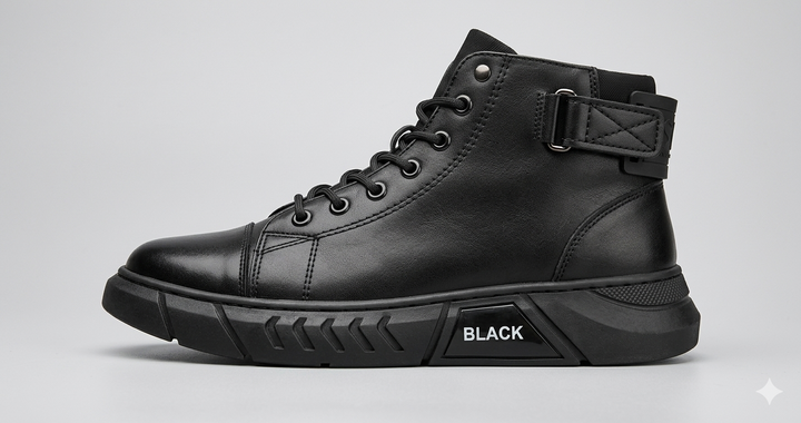 Drune | Einzigartige schwarze Lederschuhe