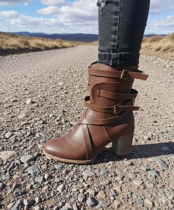 Eudex - Stylische Lederstiefel Retro-Look
