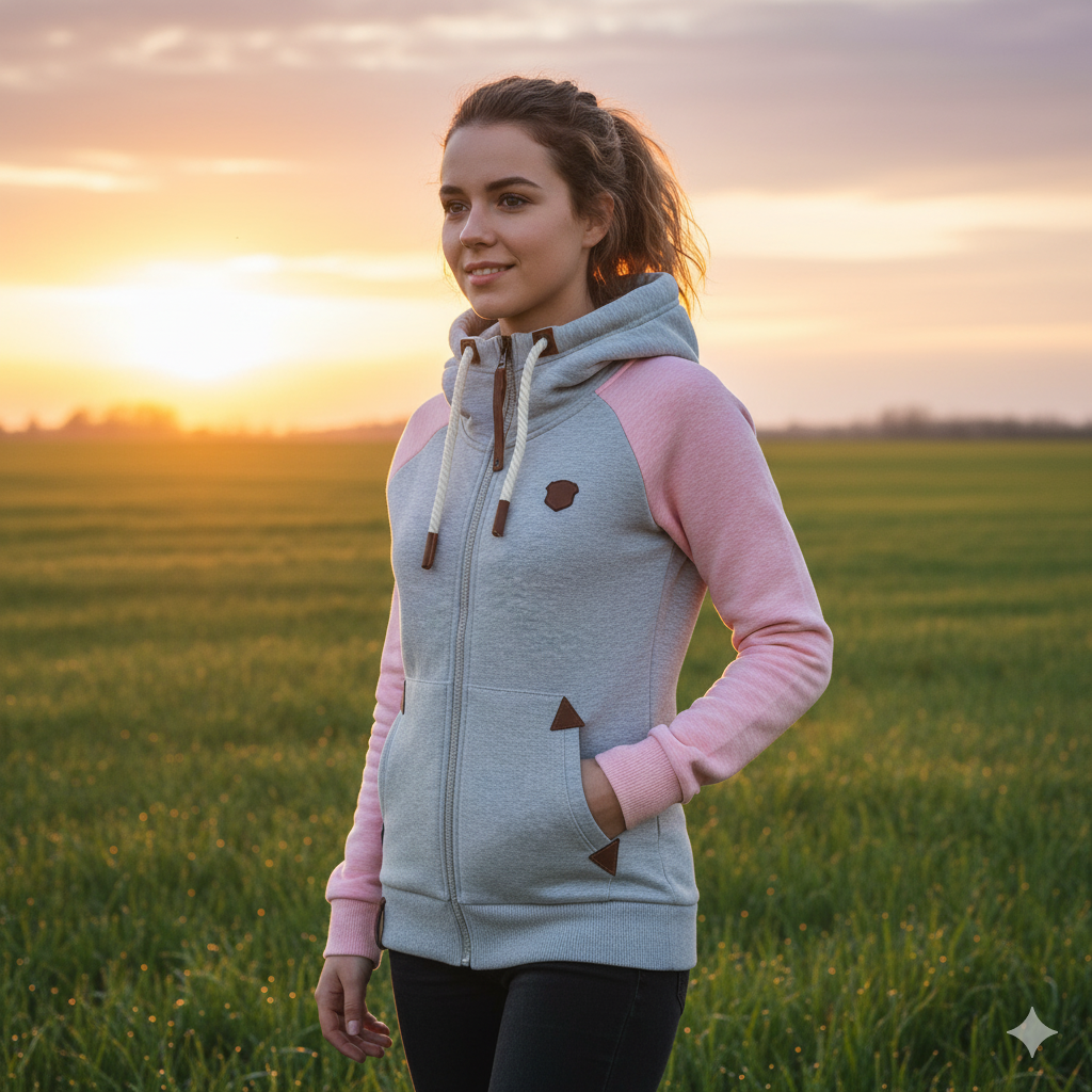 Drune | Lässiges Sweatshirt mit Halbem Reißverschluss