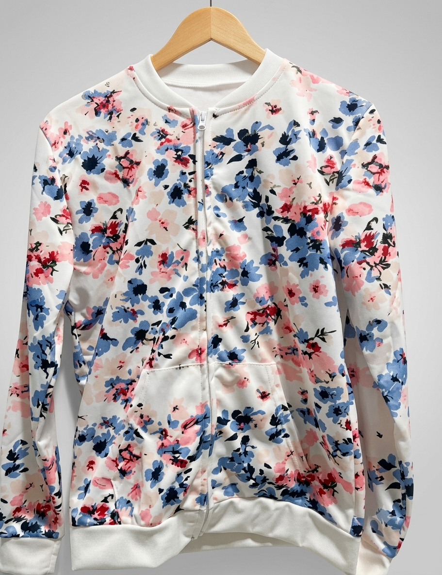 Drune | Bomberjacke Mit Blumenmuster