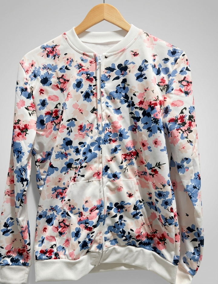 Drune | Bomberjacke Mit Blumenmuster