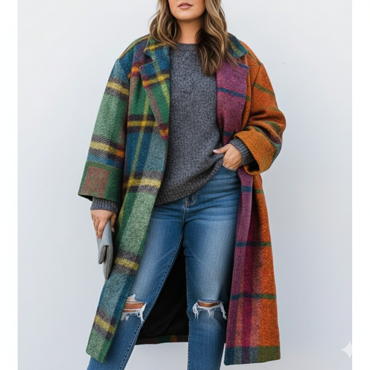 Damen Lange Wollmantel | Große Größen