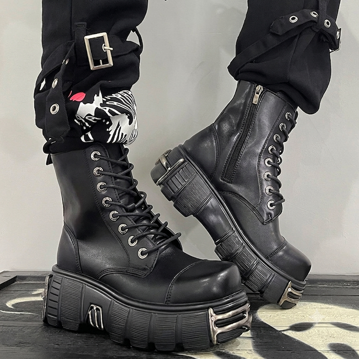 Drune | Damen Stiefeletten Damen Motorradstiefel
