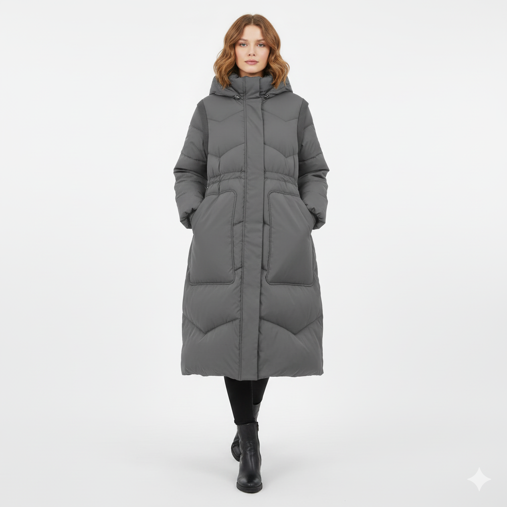 Drune | Entenfedermäntel Kordelzug Große Taschen Winter