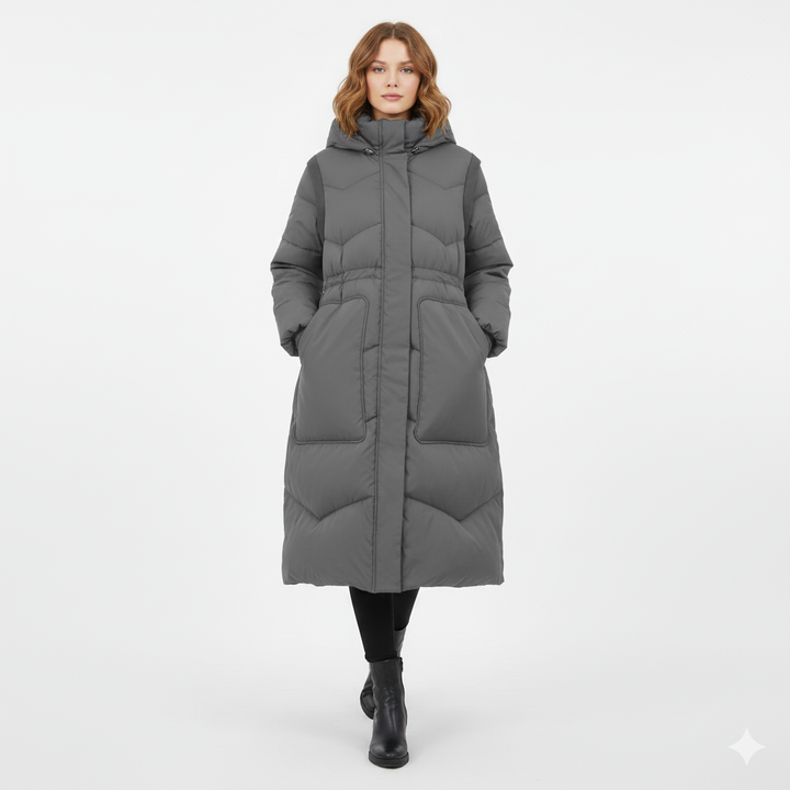 Drune | Entenfedermäntel Kordelzug Große Taschen Winter