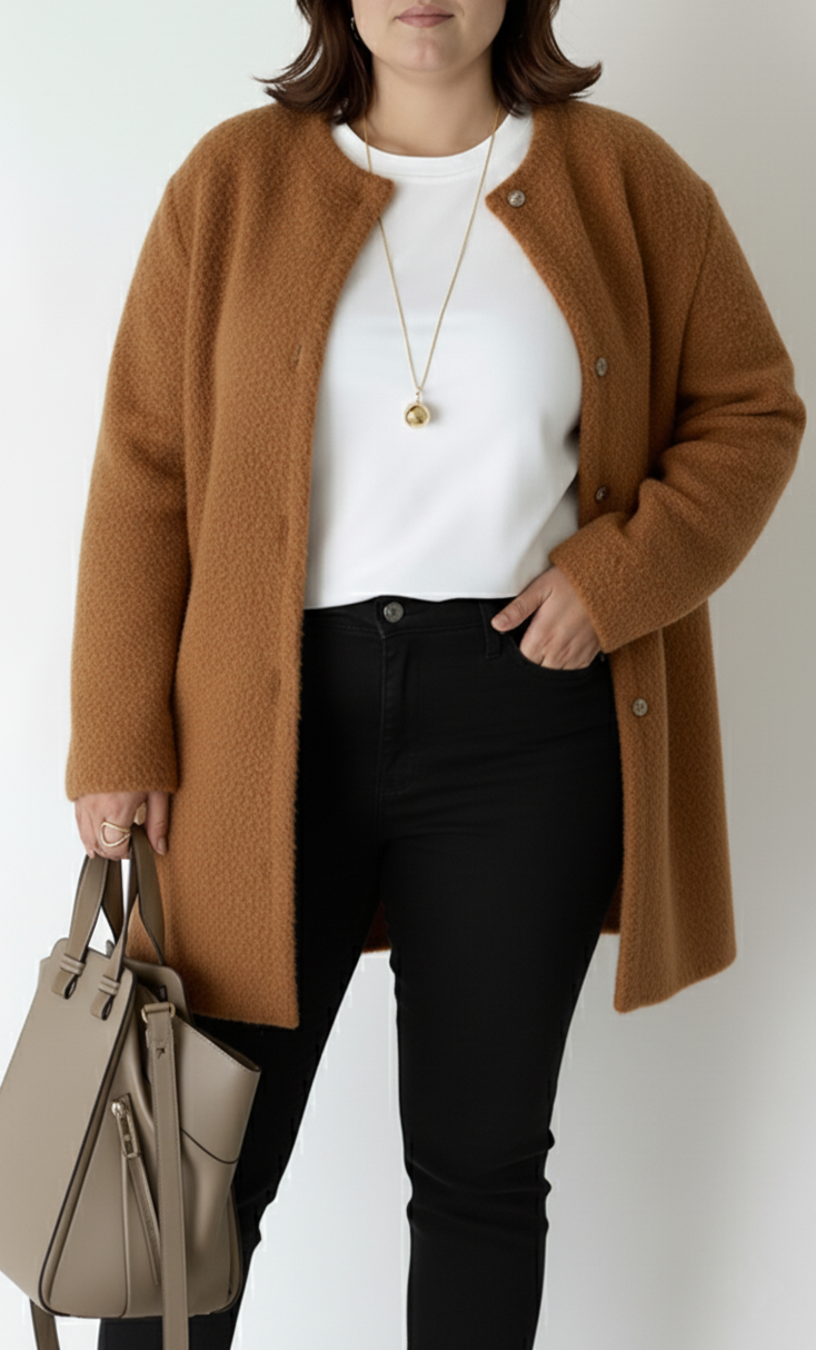 Damen Strick-Cardigan Elegant & Lockerer Schnitt - Große Größen