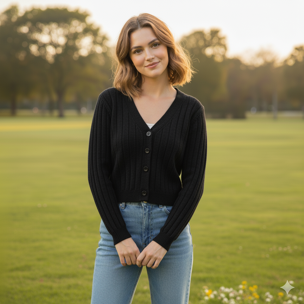 Drune | Schnürgestrickter Pullover mit V-Ausschnitt für Damen