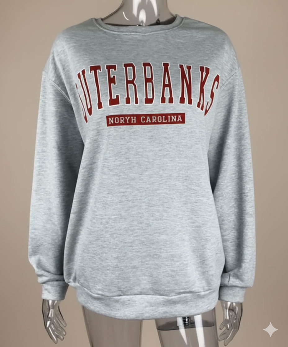Damen Sweatshirt mit sportlichem Aufdruck Drune