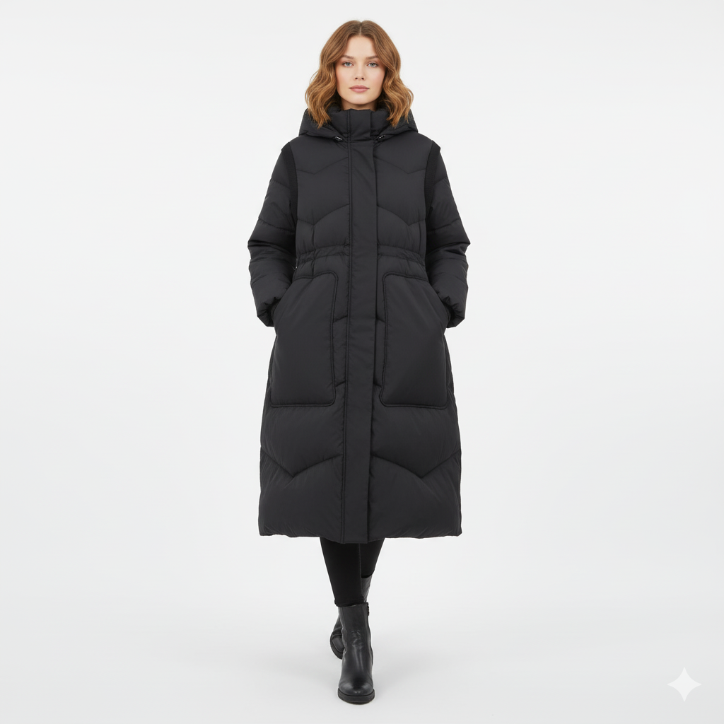 Drune | Entenfedermäntel Kordelzug Große Taschen Winter