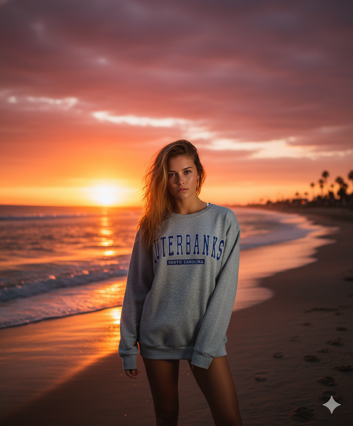 Damen Sweatshirt mit sportlichem Aufdruck Drune