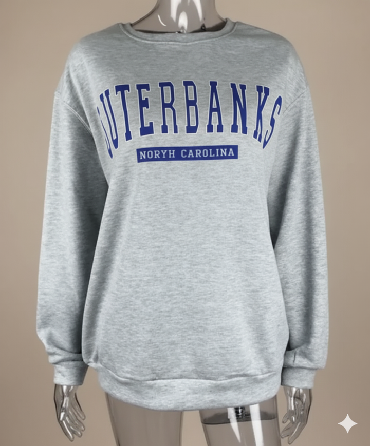Damen Sweatshirt mit sportlichem Aufdruck Drune