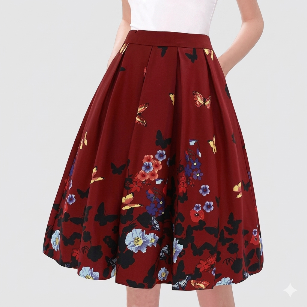 Drune | Guinguette Kleid Zitronen-Perlkrause