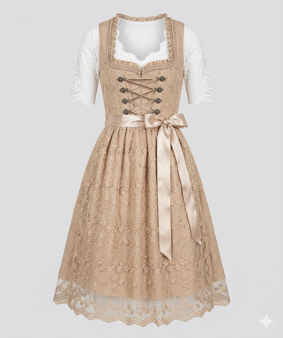 Traditionelles Dirndl Damen Drune