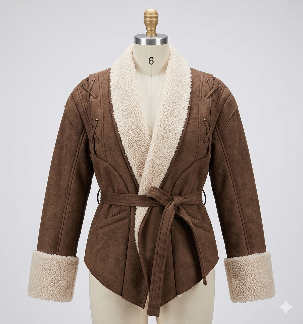 Drune | Damen Pelzgefütterte Lederjacke