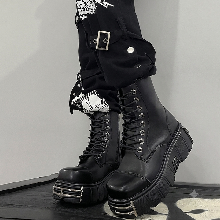 Drune | Damen Stiefeletten Damen Motorradstiefel