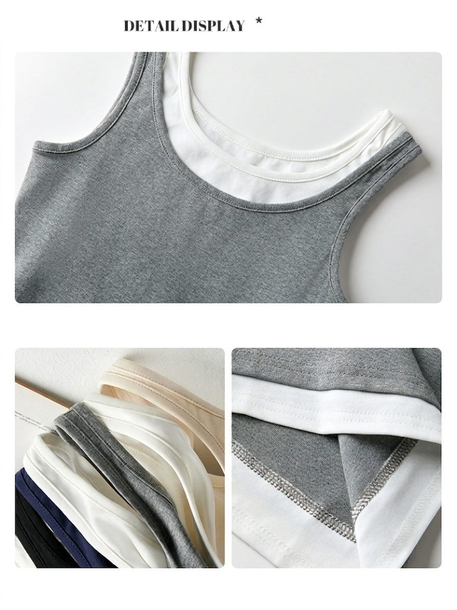 Damen Strick Cami Tank Top Einfarbig Slim Fit
