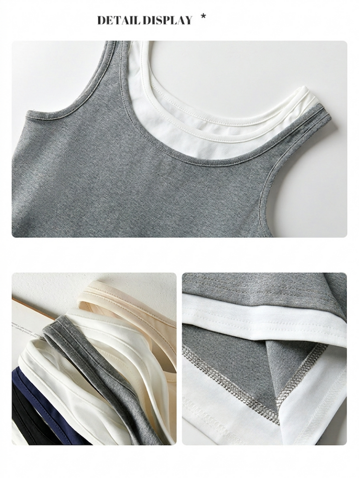 Damen Strick Cami Tank Top Einfarbig Slim Fit