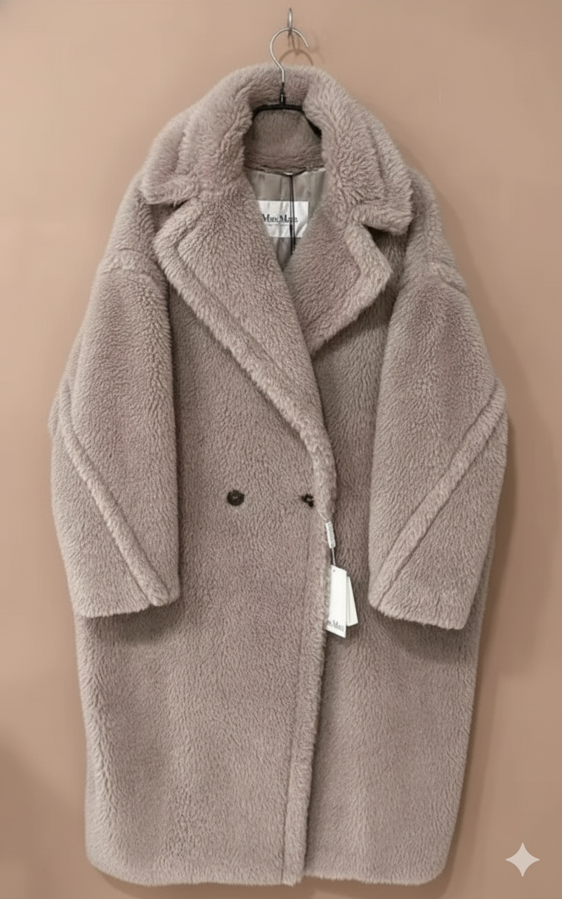 Drune | Fluffy Teddy Jacke mit Einem Knopf Polyester Warm und Komfortabel