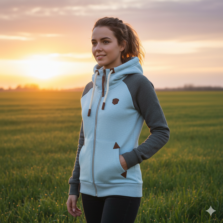 Drune | Lässiges Sweatshirt mit Halbem Reißverschluss
