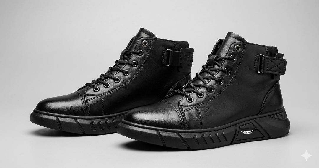 Drune | Einzigartige schwarze Lederschuhe