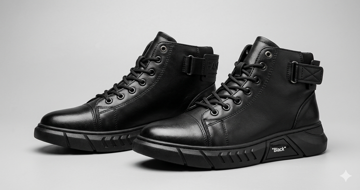 Drune | Einzigartige schwarze Lederschuhe