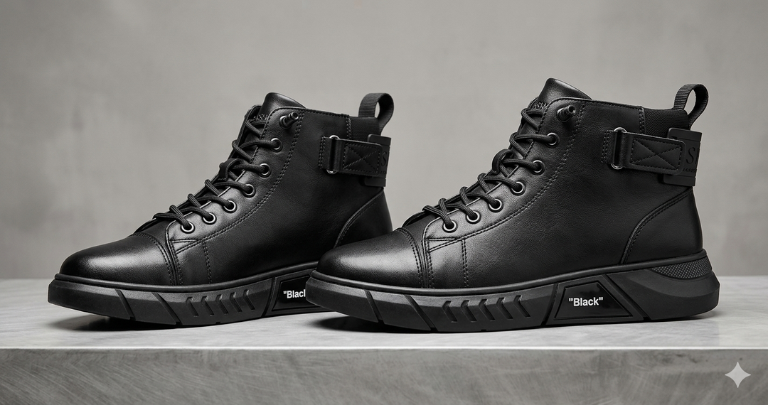 Drune | Einzigartige schwarze Lederschuhe