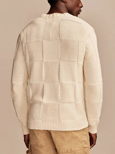 Drune | Herrenpullover mit Karomuster