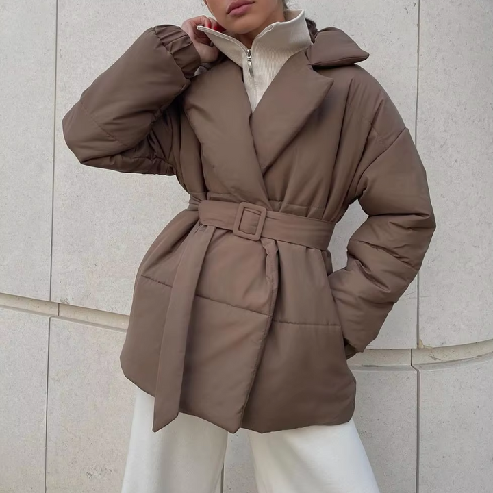 Drune | Gepolsterte Winterjacke aus Baumwolle mit verstellbarem Gürtel