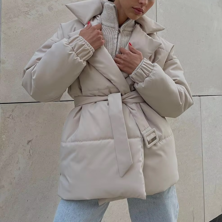 Drune | Gepolsterte Winterjacke aus Baumwolle mit verstellbarem Gürtel