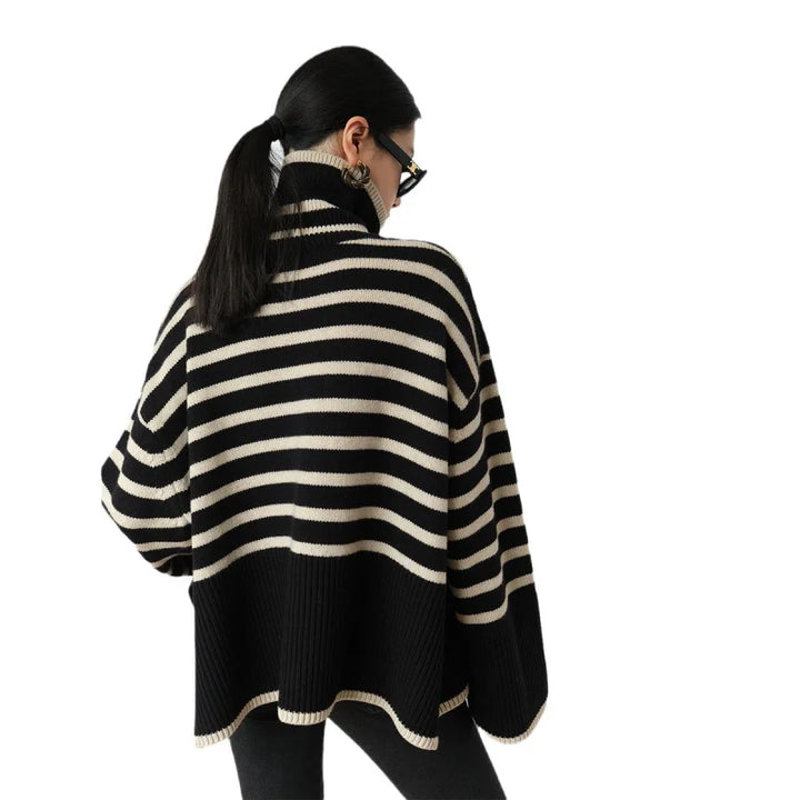 Drune | Gestreifter Rollkragenpullover für Damen