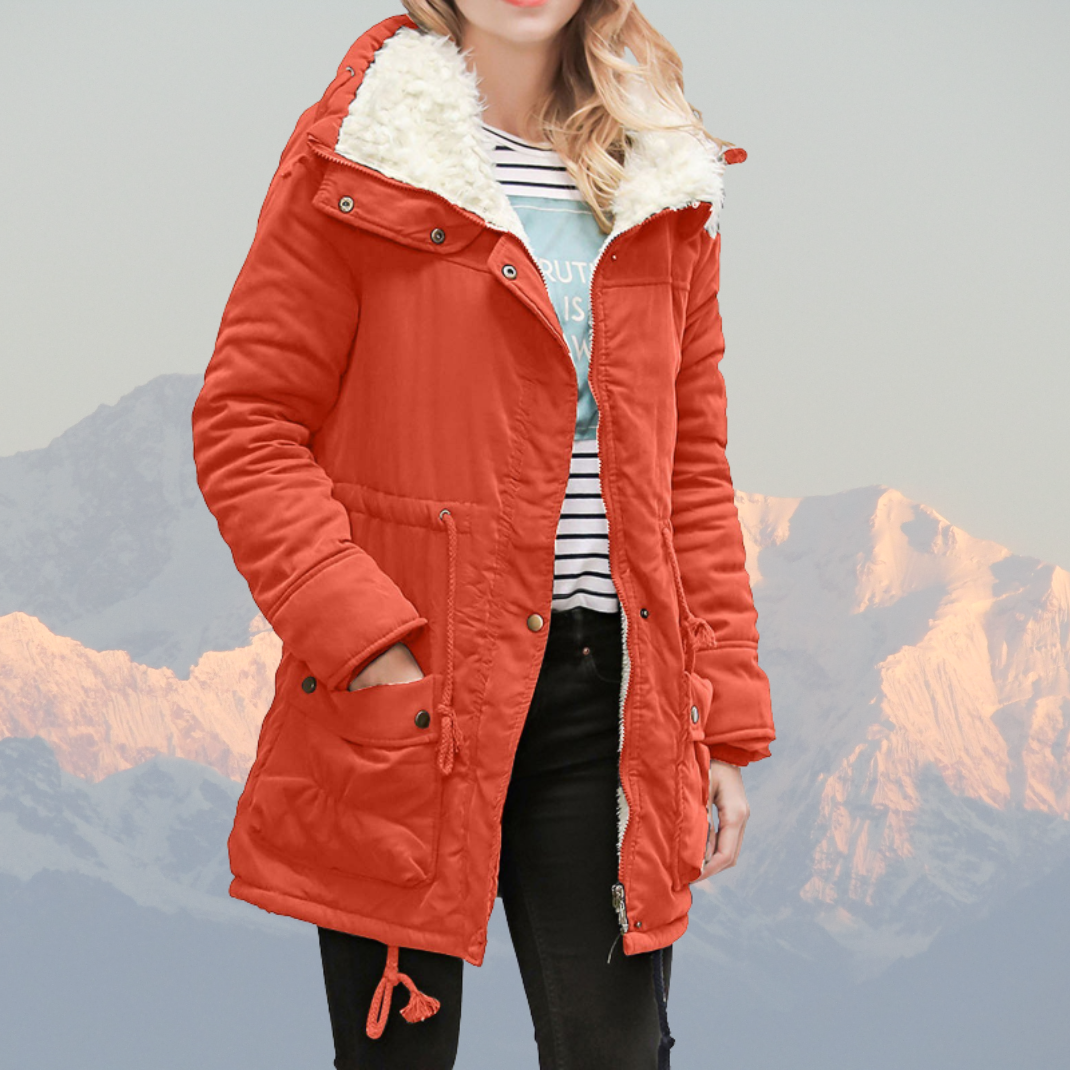 Drune | Parka-Jacke Wasserabweisend Plüschgefüttert Mit Kapuze Verstellbare Taille Mittellang